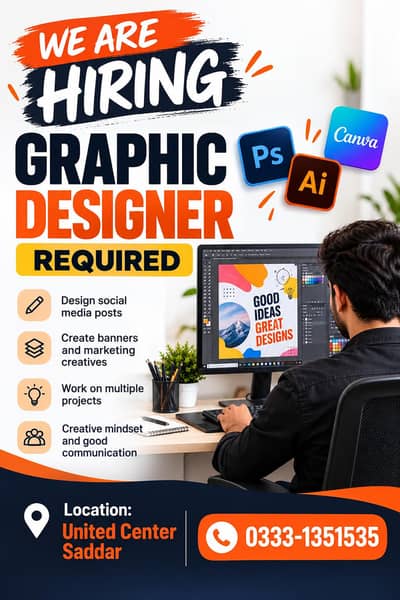 Graphic Designer Required in Saddar United Center Karachi