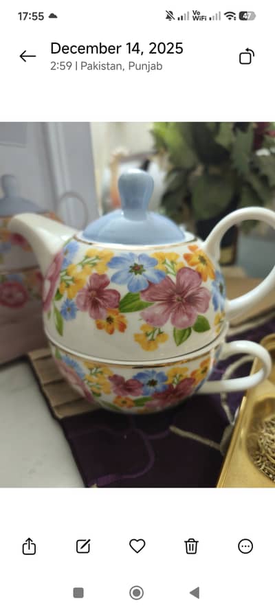 Original Heritage Imported Cup and Teapot With Box