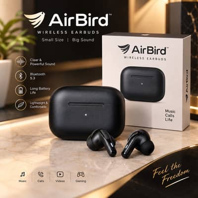 Title: AirBird Premium Wireless Bluetooth Earbuds