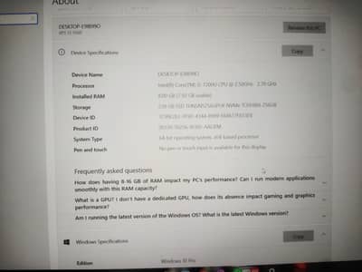 Dell Core i5 7th generation