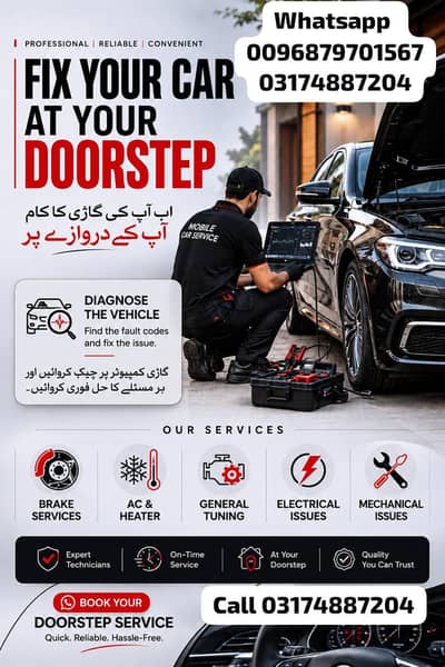 Fix your Car at your place ,, Brake service ,, Engine Tunning ,, Scan