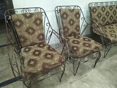 Heavy 5 sitter Iron Sofa 3+1+1 piece