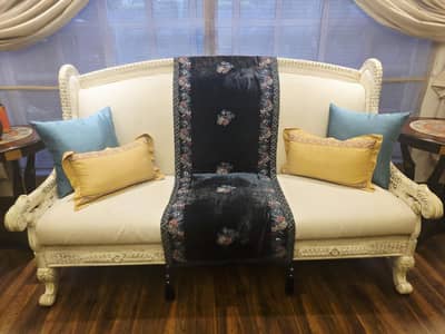 3 seater Sheesham wood sofa