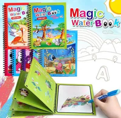 Kids Reusable Magic Water Drawing Book with Pen - Educational Toy