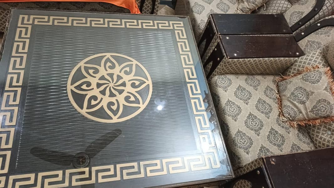 beautiful sofa set with table 4