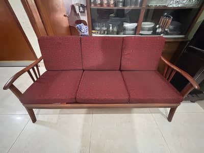 Sofa Set (3 + 1 + 1) - Teak Wood