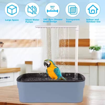 Bath Shower Parrot - Bird Bathing Basin with Automatic Circulation