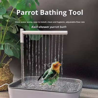 Bath Shower Parrot - Bird Bathing Basin with Automatic Circulation