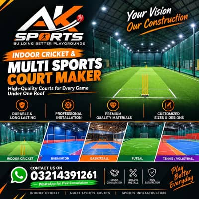 Indoor Sports arena | Cricket Arena | Padel Courts