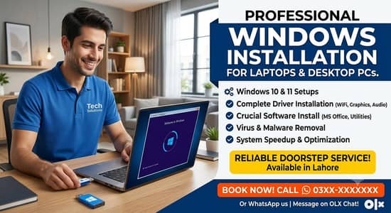 Windows 10 & 11 Installation Service in Lahore