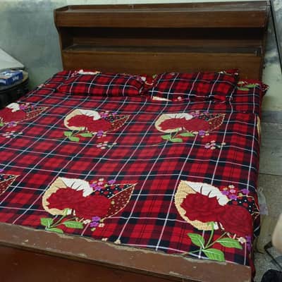 wooden bed