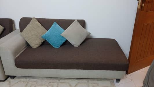 L shape sofa 6 seater & central table & Sethi
