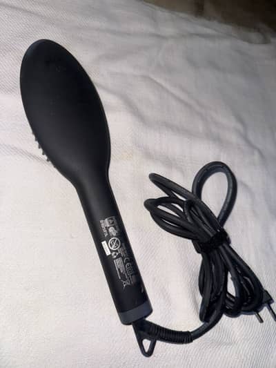 Electric Hair Straightening Brush – Black Heated Styling Comb