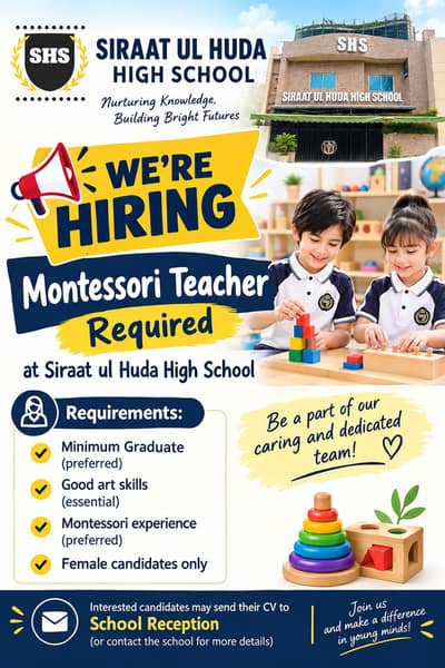 montessori teacher required