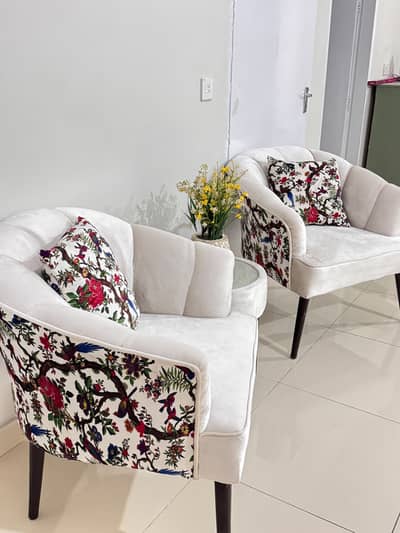 2 Coffee Chairs with Table
