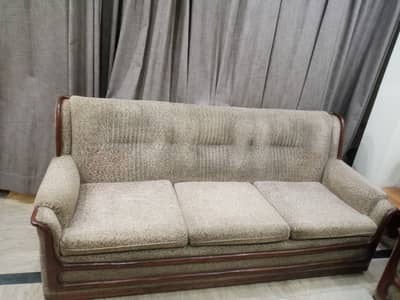  6- Seater Wooden Sofa Set | Genuine Wood | Excellent Condition