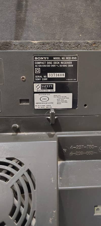Sony RV 8 MINI HIFI SYSTEM