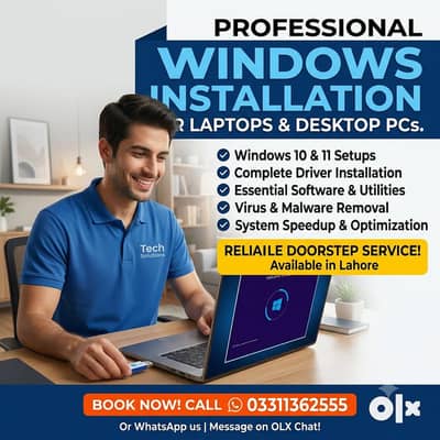 Windows 10 & 11 Installation Service in Lahore
