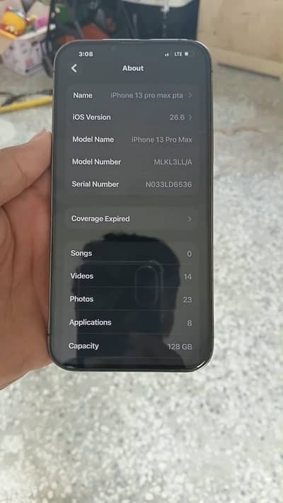 Apple iPhone 13 Pro Max pta 128gb 87% health