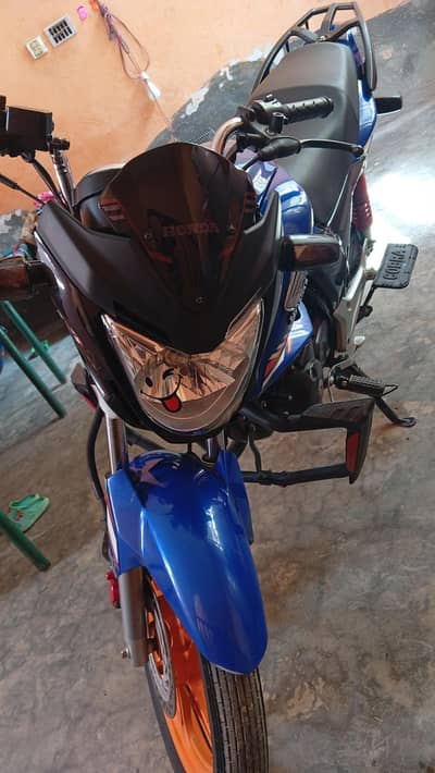 honda 150 CB blue ornge