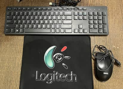 Dell Keyboard + Dell Mouse + Logitech Mousepad (Combo Deal)