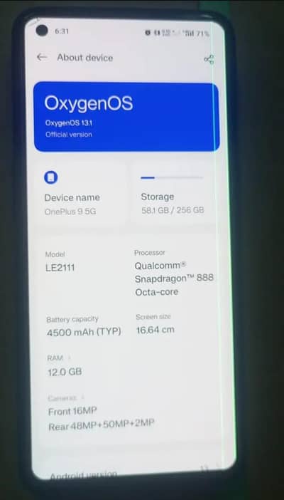 One Plus 9 12 256gb pta ok
