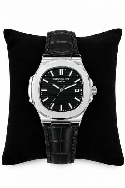 Patek Philippe Inspired Leather Strap Watch 2 colour