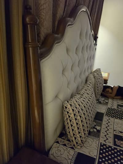 Elegant Bed with Side Table