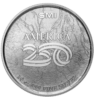 Silver 10 OUNCE Piece USA 250th Anniversary edition