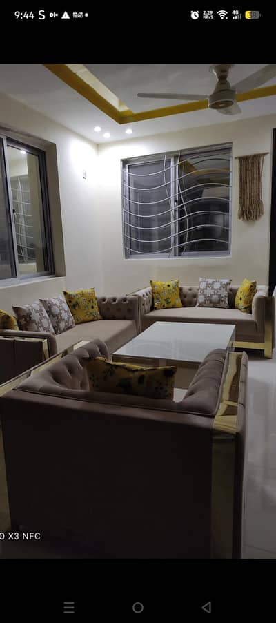 wood and brass sofa +center table contact no. 03444427368 . what app.