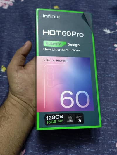 Infinix Hot 60 pro 6 months warranty new condition