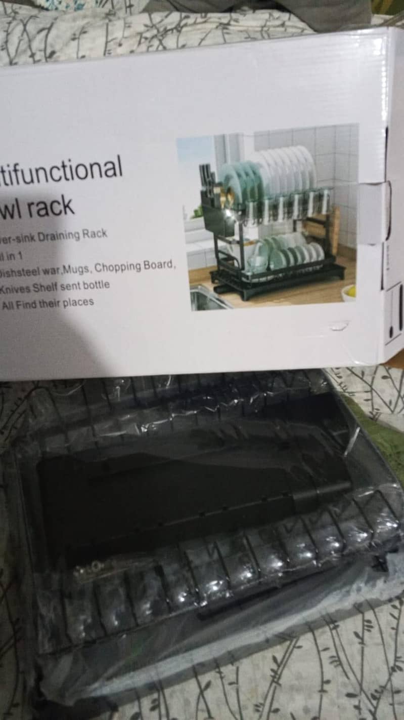 *2 Layer Rust Proof Dish Drying Rack (Imported)*   *Rs. 4200/-* 1