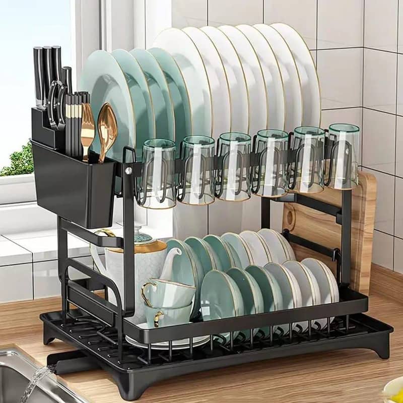 *2 Layer Rust Proof Dish Drying Rack (Imported)*   *Rs. 4200/-* 2