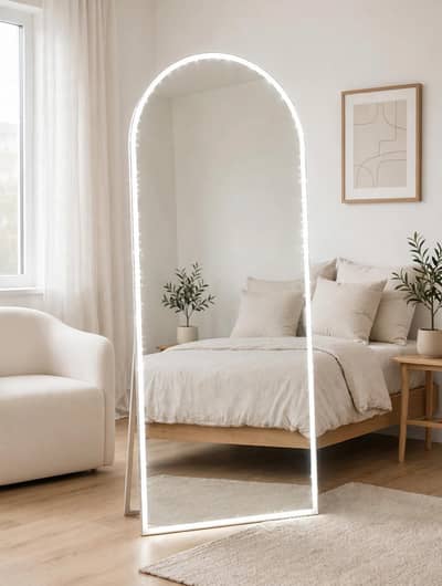 > Arch Shape Full Length LED Standing Mirror - U Shape Design