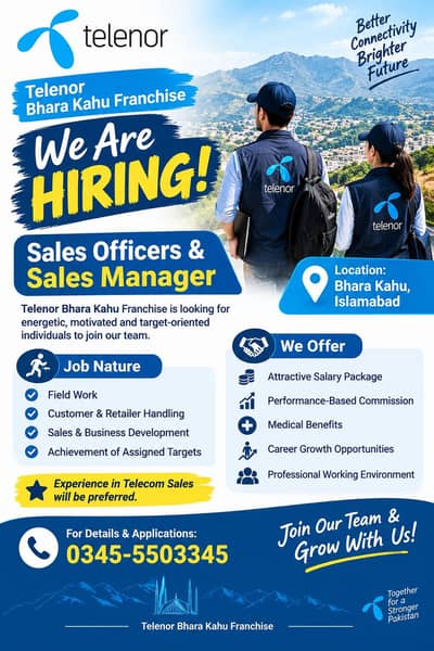 Sales Officers & Sales Manager Required