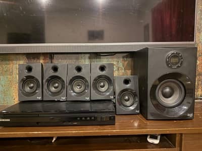 Logitech 5.1 surround sound system with Samsung receiver