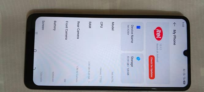 Itel  Model 200+ 8\128  new condition just 15 days used