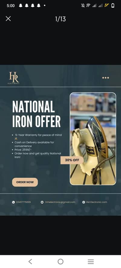 Brand new iron stock