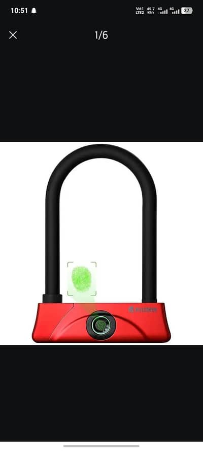 Fingerprint U Bike LockWaterproof Bike