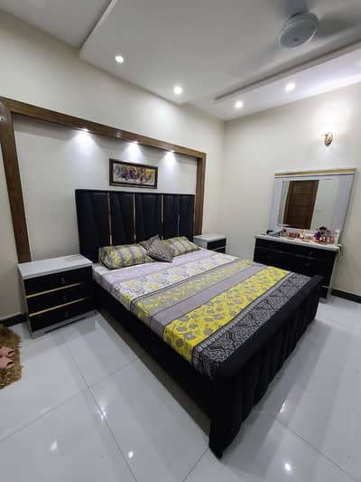 Double Bed with Mattress  with Side Tables and Dressing