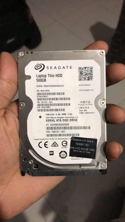 500GB Laptop HDD – Good Working Condition