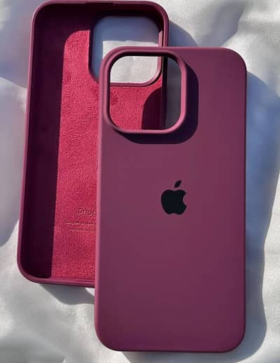 Burgundy Silicone Case For iPhone 15 Pro Max