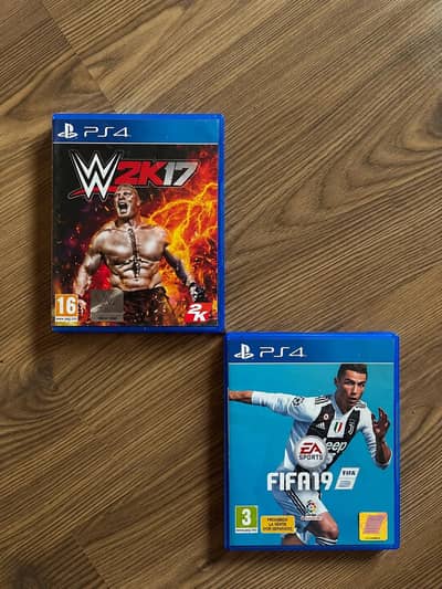 Fifa 19 and WWE 2k17 CD