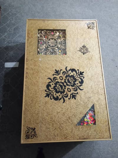 Beautiful Center Table | Wooden Design | Glass Top
