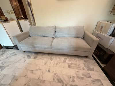 Interwood 3 Seater Light Grey Sofa