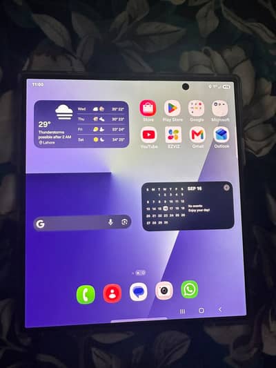 Samsung Mobile Z Fold 7 blue 512 gb just box open