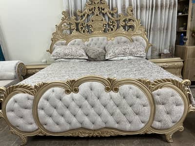Beautiful luxurious wooden bed and dewan set for sale
