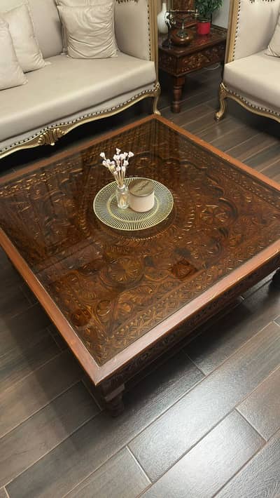 Swati homemade square coffee table - 41 x 41 x 17 inch