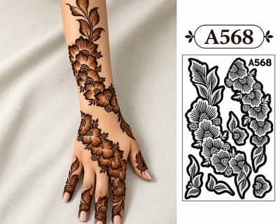 Mehndi sticker aur top quality main available hai whatsapp 03352787679