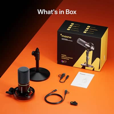 Maono PD200W Hybrid Podcasting Mic – USB, XLR & Wireless Dynamic